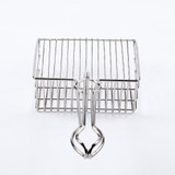 Metal Cat Litter Hollow Toilet Scooper with Long Handle Cleaning Tools