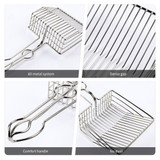 Metal Cat Litter Hollow Toilet Scooper with Long Handle Cleaning Tools