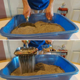 Metal Cat Litter Hollow Toilet Scooper with Long Handle Cleaning Tools