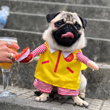 Funny Pet Cat Waiter Cosplay Role Play Suit Clothing Halloween