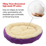 AINOLWAY Warm Cat House Round Bed Fodable Dog Sleeping Mat
