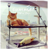 jusenda Cat Hammock Mount Window Lounger Suction Cups Warm