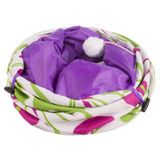 HILOU PET Floral Pattern Foldable 2 Holes 120CM Crinkle