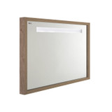 48" LED Backlit Bathroom Vanity Mirror, Wall Mount, Oak, Serie Tino by VALENZUELA