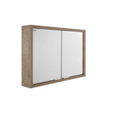 28" Medicine Cabinet Bathroom Vanity Mirror, Wall Mount, Oak, Serie Tino by VALENZUELA