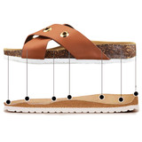 VLLY Women's Cork Sandals Slip-On Suede Slides