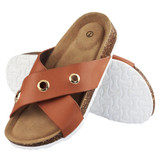 VLLY Women's Cork Sandals Slip-On Suede Slides