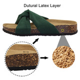 VLLY Slide Sandals for Women Cork Sole Suede