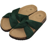 VLLY Slide Sandals for Women Cork Sole Suede