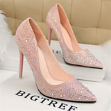 2019 Fashion Women Pumps New Women High Heels Women Shoes Sexy Pointed Wedding Shoes Sequined Bigtree Shoes Women Heels 10cm 2019 Fashion Women Pumps New Women High Heels Women Shoes Sexy Pointed Wedding Shoes Sequined Bigtree Shoes Women Heels 10cm