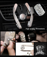 Car Air Vent Mount Clip Crystal Rhinestone Car Phone Holder