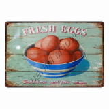 Happy Chickens Lay More Eggs Metal Sign