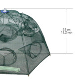 16 Holes Automatic Folding Fishing Net Shrimp Cage Nylon