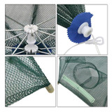 16 Holes Automatic Folding Fishing Net Shrimp Cage Nylon