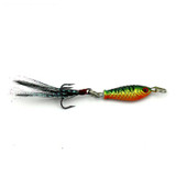LEO Mini Metal Fishing Lure with Feather Lifelike 3D Eye Artificial Fish Hard Bait 2.5cm 6.4g LB003