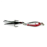 LEO Mini Metal Fishing Lure with Feather Lifelike 3D Eye Artificial Fish Hard Bait 2.5cm 6.4g LB003