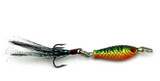 LEO Mini Metal Fishing Lure with Feather Lifelike 3D Eye Artificial Fish Hard Bait 2.5cm 6.4g LB003