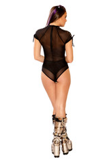 Lace Mesh Rave Bodysuit (Multiple Colors)
