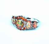 Orange Rainbow Fire Opal Ring Orange Rainbow Fire Opal Ring