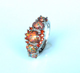 Orange Rainbow Fire Opal Ring Orange Rainbow Fire Opal Ring
