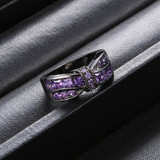 Black Gold Filled Bowknot Rings