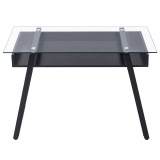 Modern Glass Top Computer Desk PC Laptop