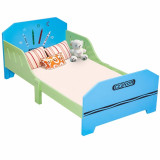 Giantex Crayon Themed Wood Kids Bed with Bed Rails