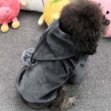 Warm Winter Dog Coat with Pom Pom Hood