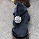 Warm Winter Dog Coat with Pom Pom Hood