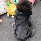 Warm Winter Dog Coat with Pom Pom Hood