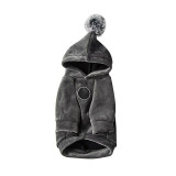 Warm Winter Dog Coat with Pom Pom Hood