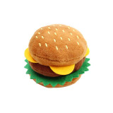 Plush Hamburger Dog Toy