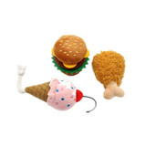 Plush Hamburger Dog Toy