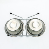 Raised  Stainless Steel Dog Bowls - Anti-skid Pet Bowls