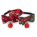 Cat Christmas Collar with Bell - Bowknot