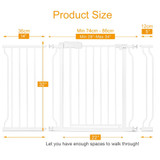 Dog Gate - Adjustable Metal Pet Fence - Safety