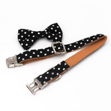 Polka Dot Bowtie Collar and Leash Set