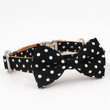 Polka Dot Bowtie Collar and Leash Set