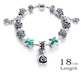 Silver Antique Charm Beads Bracelets