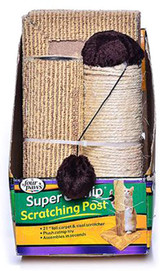 Cat Scratching Post with Catnip Toy and Carpet - 21" - Super Catnip Carpet - Four Paws