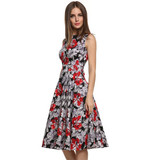 Retro Vintage 1950s 60s Rockabilly Floral Swing Summer Dress Collections