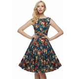 Retro Vintage 1950s 60s Rockabilly Floral Swing Summer Dress Collections