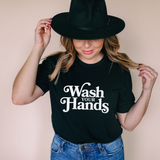 Wash Your Hands White Font Short-Sleeve Unisex T-Shirt