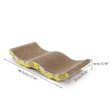 Cat Scratch Board 3 Shape Cat Toy Big-size Double-sided Durable Pet Scratcher Pad Bed Mat with Catnip Toy Claw Care