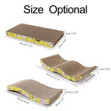 Cat Scratch Board 3 Shape Cat Toy Big-size Double-sided Durable Pet Scratcher Pad Bed Mat with Catnip Toy Claw Care