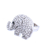 Silver Rhinestone Elephant Ring Silver Rhinestone Elephant Ring