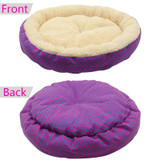 Warm Cat Bed House Round Bed Fodable Dog Sleeping Mat Pad Nest Kennel Pet Cushion Puppy Nest Shell Hiding Burger Bun for Winter