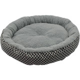 Warm Cat Bed House Round Bed Fodable Dog Sleeping Mat Pad Nest Kennel Pet Cushion Puppy Nest Shell Hiding Burger Bun for Winter