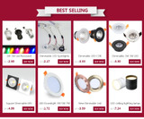 LED Downlight RGB Recessed Lamp Round 3W Remote Control Lighting AC 110V 220V Spot Light Bar Living Room