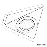 Newest LED Closet Cabinet Lamp Kitchen Under Cabinet Lighting Triangle Led Light Stainless Steel Downlight for Wardrobe Cupboard